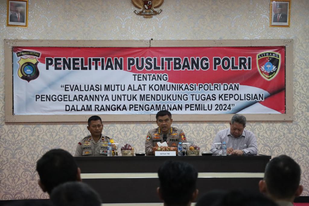 Puslitbang Polri Kembali Kunjungi Polres Bangka Tengah untuk Evaluasi Mutu Alat Komunikasi Jelang Pengamanan Pemilu 2024