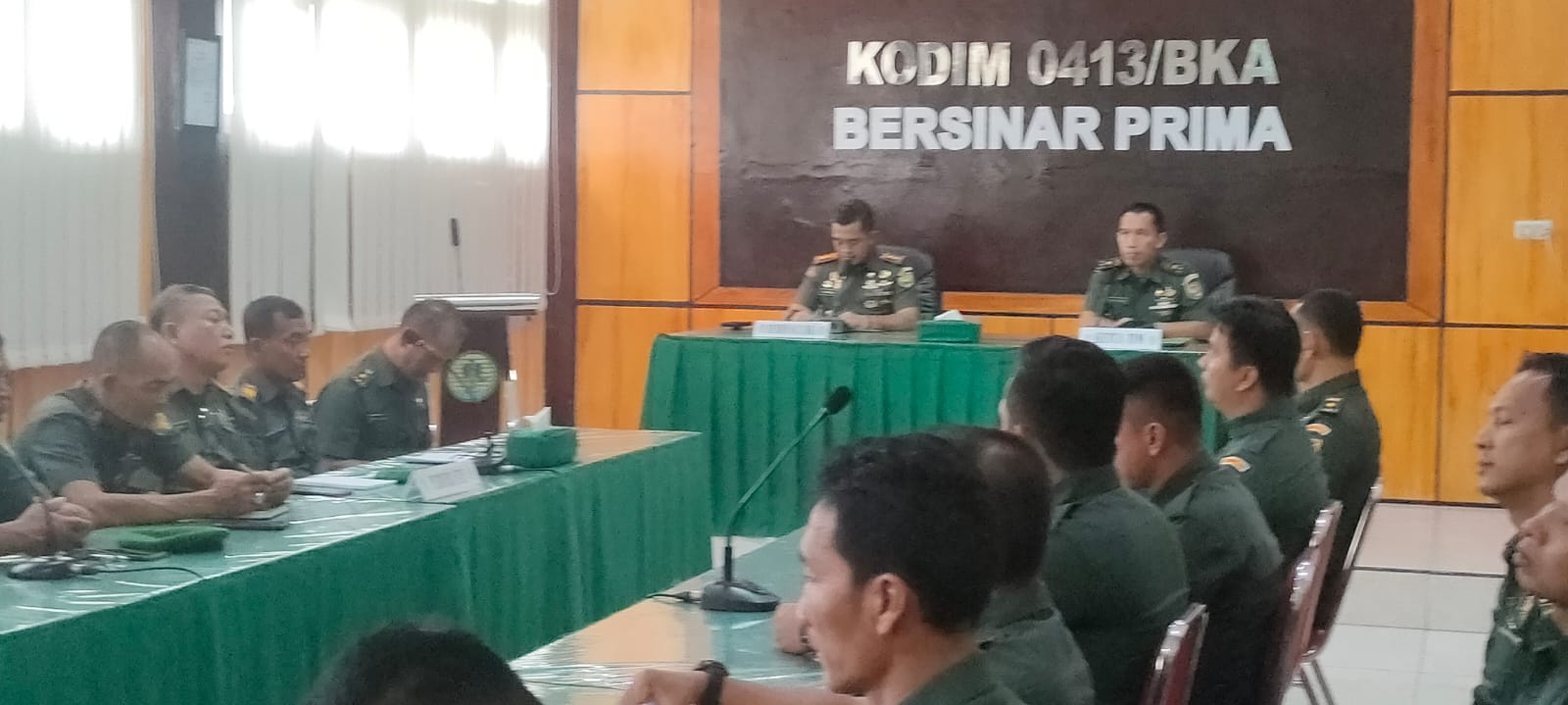 Dandim Bangka Sambut Kunjungan Dalproggar Kodam ll/Sriwijaya