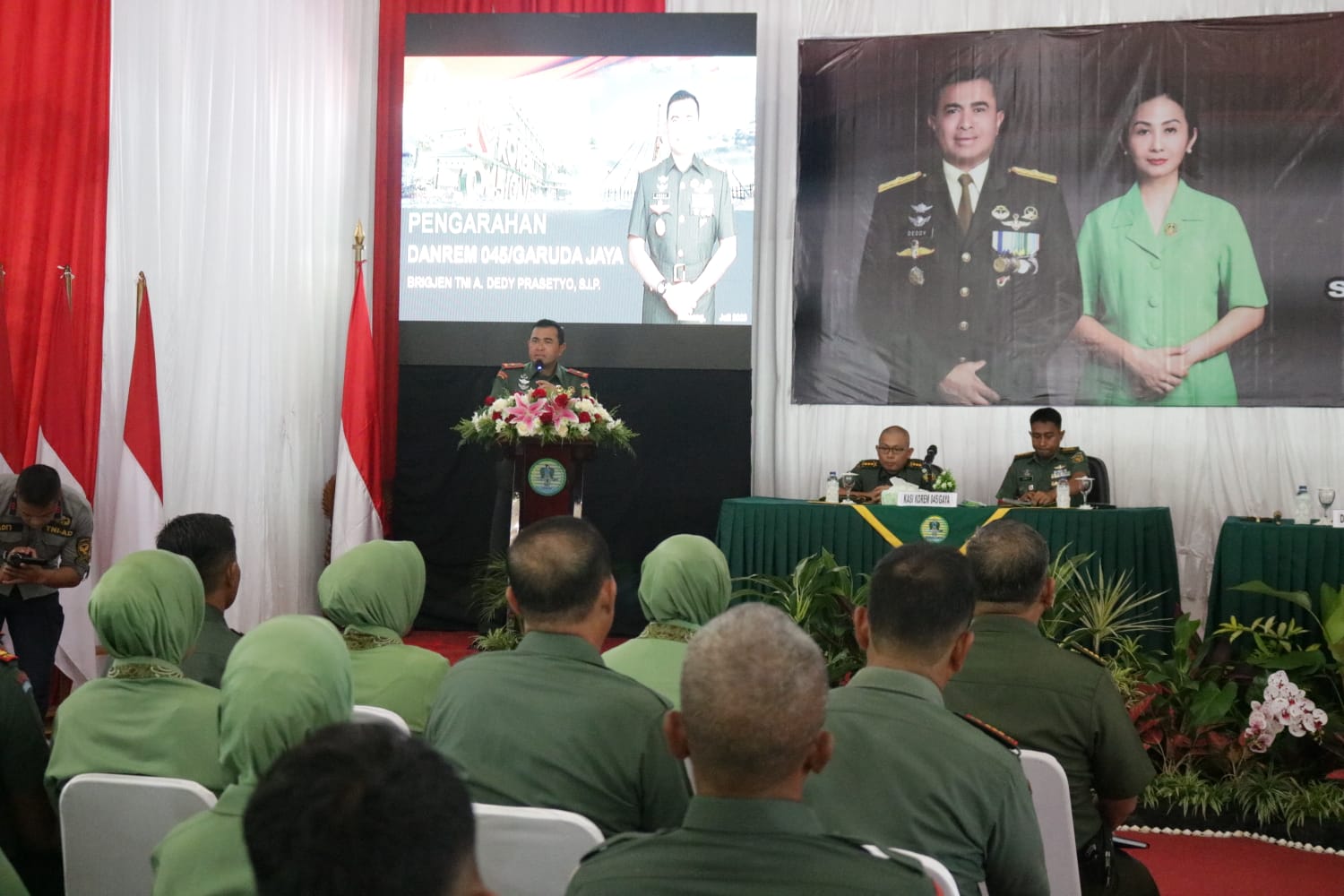 Ini Pesan Danrem 045/Gaya dan Ketua Persit KCK Koorcab Rem Saat Berkunjung ke Kodim 0413/Bangka