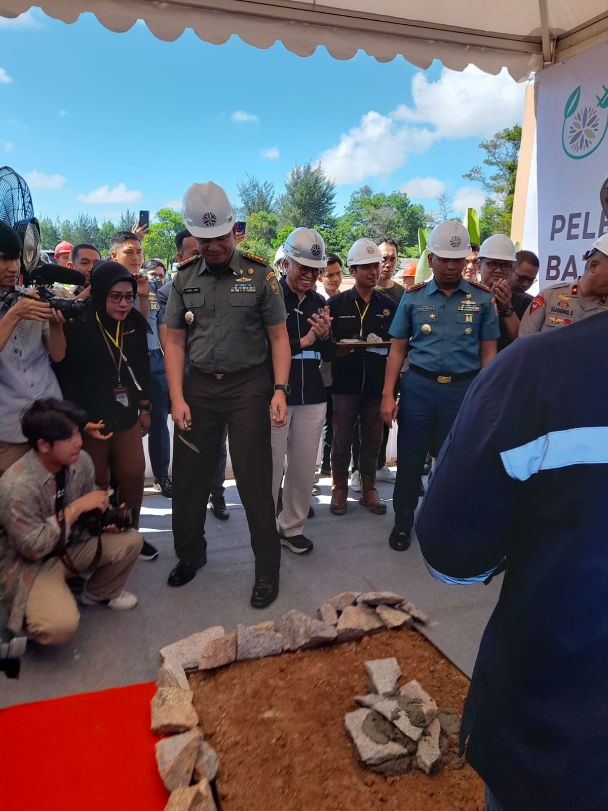 Kasiter 045/Gaya Turut Serta Meletakan Batu Pertama Gedung Administrasi PT Mitra Stania Prima