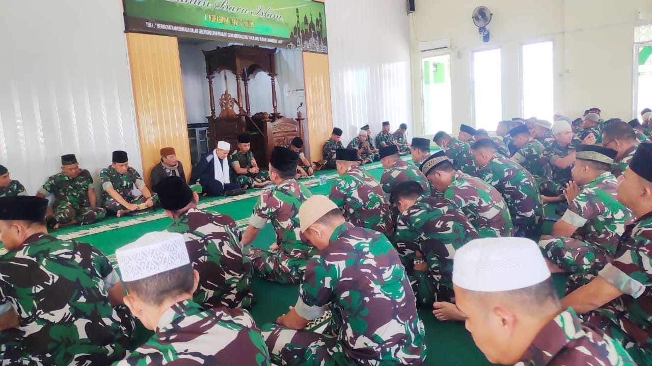 Meningkatkan Keimanan Dalam Sendi Kehidupan Prajurit Kodim Bangka Gelar Perayaan 1 Muharram 1445 H/2023 M