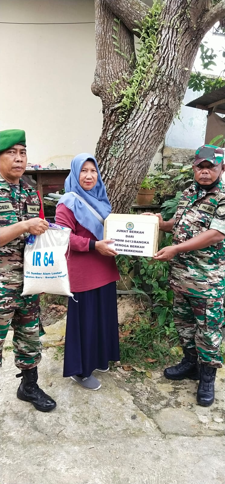 Serbuan Program Geber Berkah Dandim 0413/Bangka Berlanjut di Wilayah Tamansari