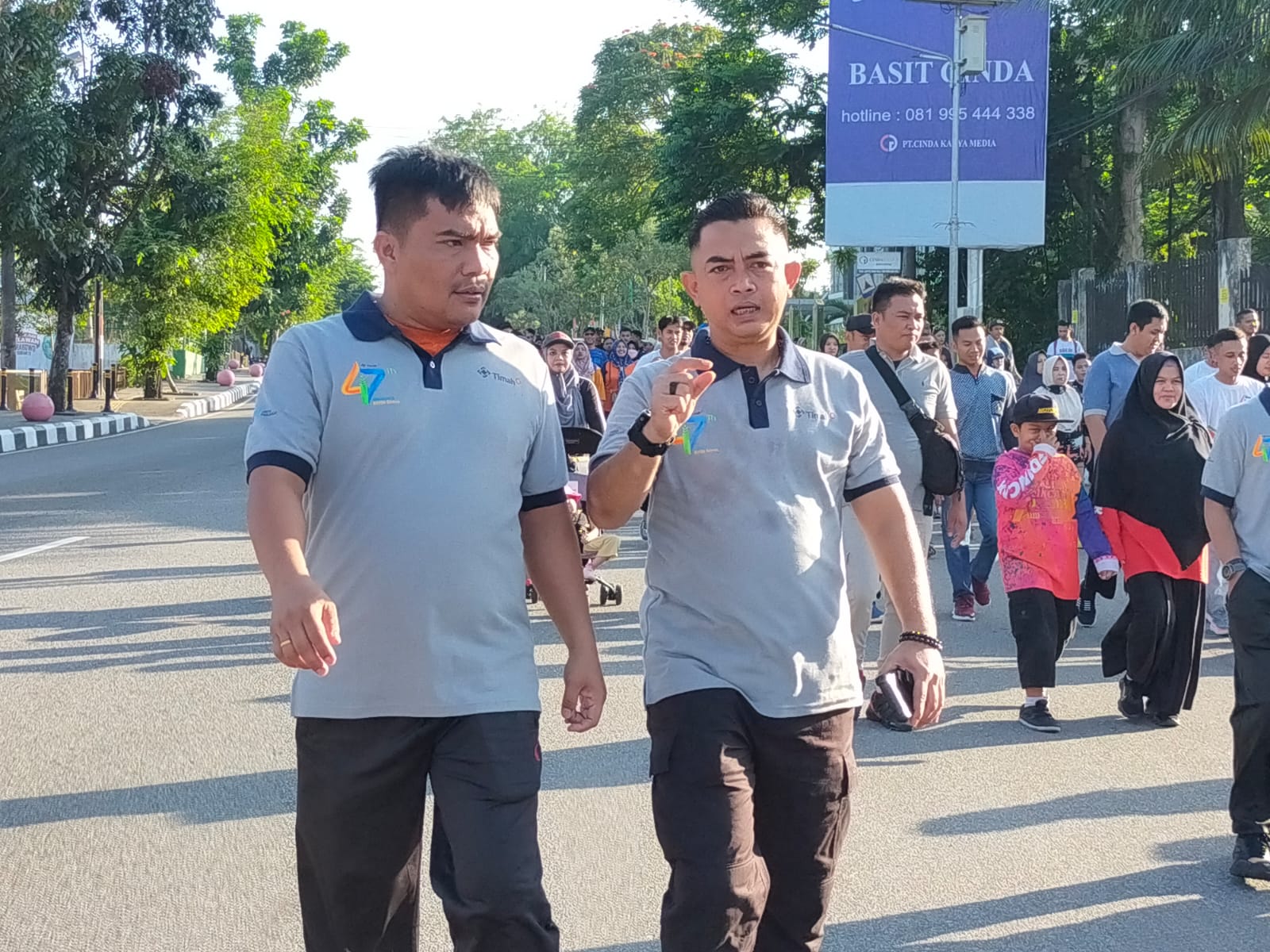 Jalin Sinergitas Dandim 0413/Bangka Hadiri Acara Pekan Sehat Jalan Santai HUT ke-47 PT Timah Tbk