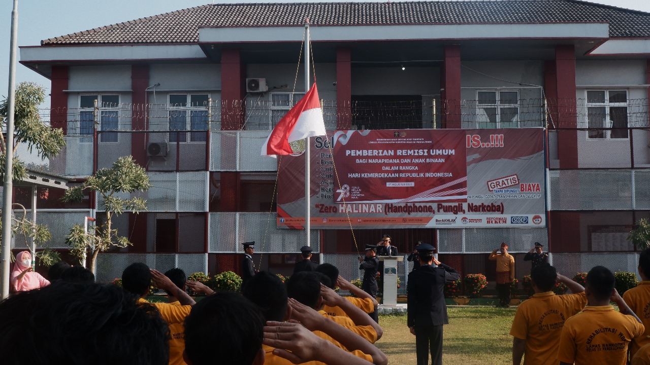 Lapas Narkotika Kelas IIA Pangkalpinang Gelar Upacara Peringatan HUT Kemerdekaan Ke-78 Republik Indonesia