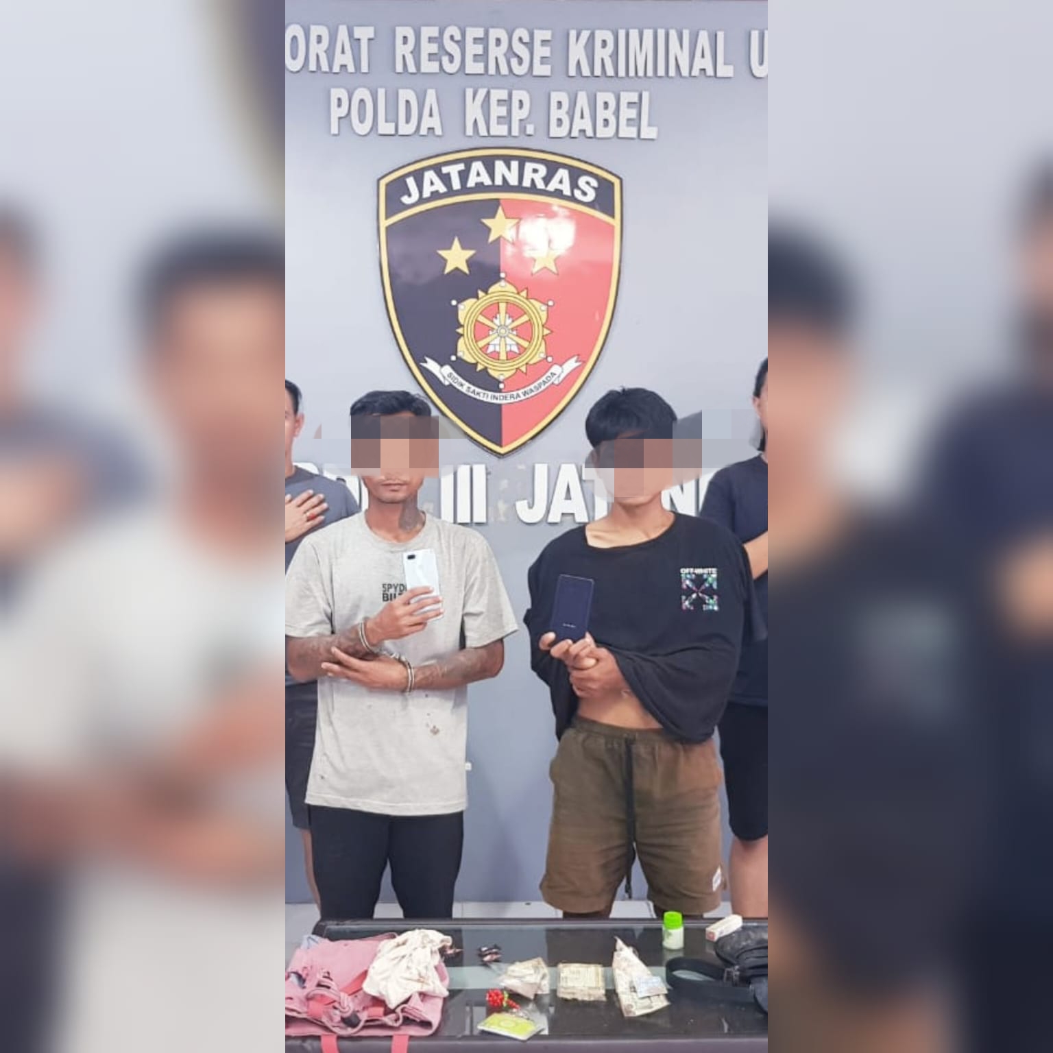 Dua Pelaku Curat Dibekuk Tim Jatanras Polda Babel, Salah Satu Pelaku Seorang Resedivis