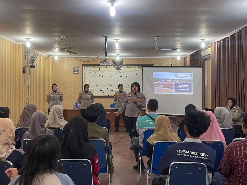 Polwan Polda Babel dan Polres Bangka Laksanakan Goes To Campus di UBB