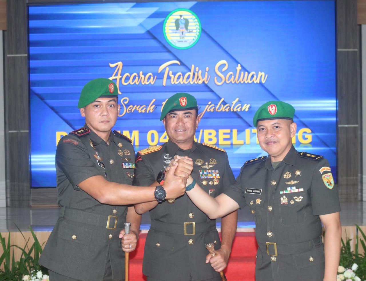 Danrem 045/Gaya Pimpin Serah Terima Jabatan Dandim 0414/Belitung