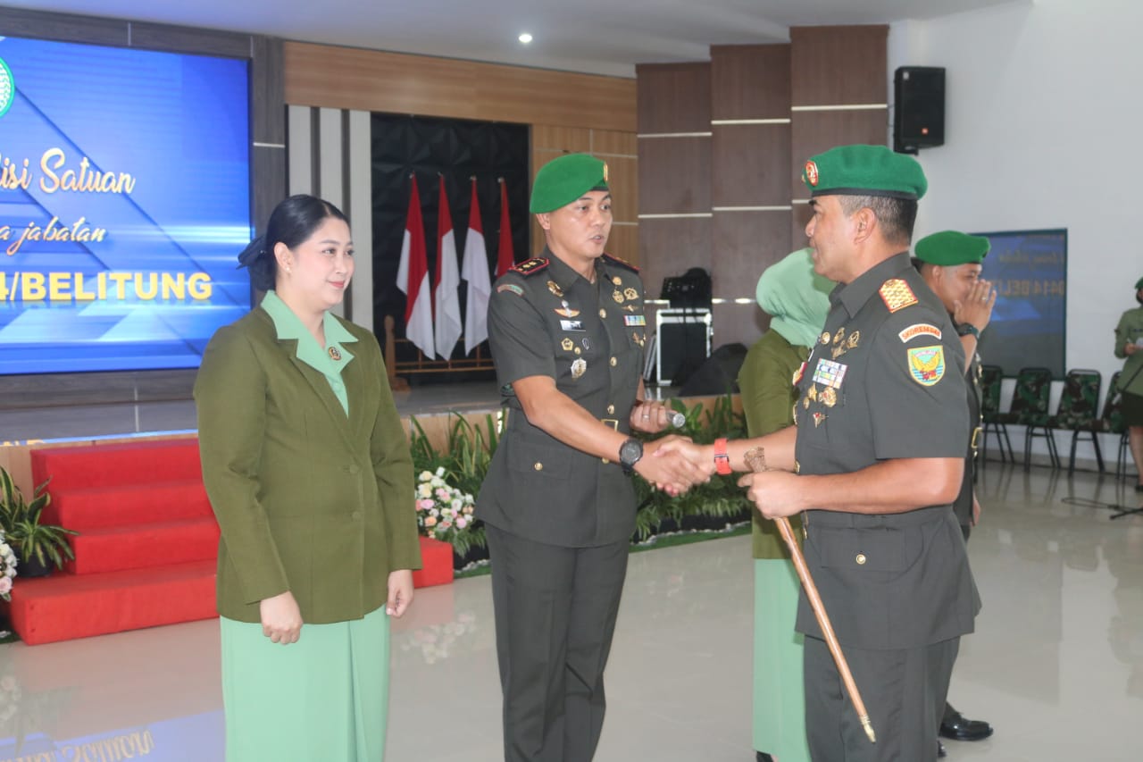 Danrem 045/Gaya Pimpin Serah Terima Jabatan Dandim 0414/Belitung