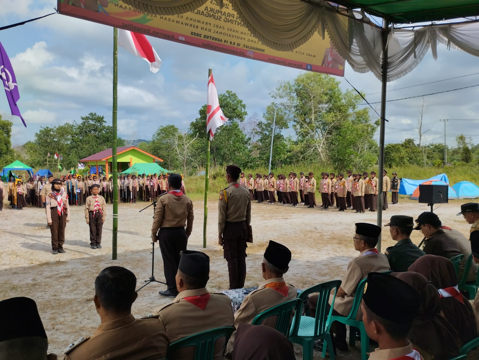 Danramil 01 Sungailiat Hadiri Peringatan HUT Pramuka ke-62