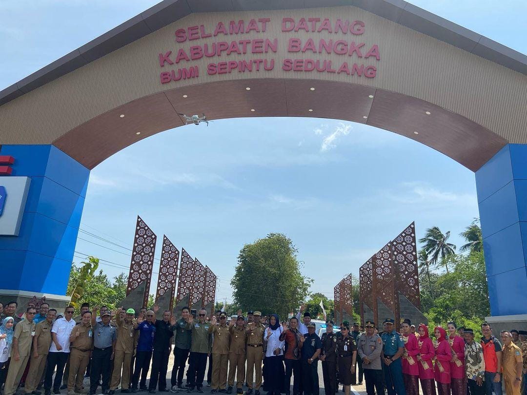 Dandim 0413/Bangka Hadiri Peresmian Gapura Selamat Datang Kabupaten Bangka