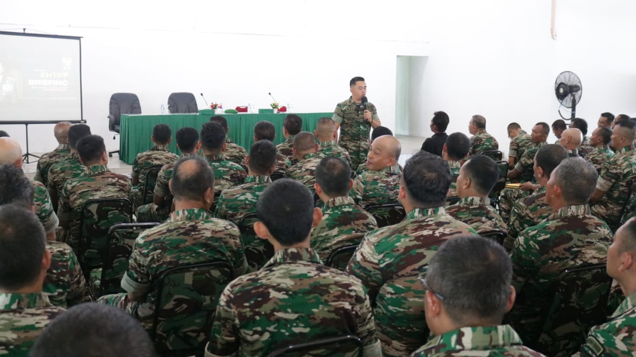 Gerak Cepat Dandim 0413/Bangka Sosialisasi Terkait Entry Briefing Pangdam II/Swj Mayjen TNI Yanuar Adil Kepada Prajurit