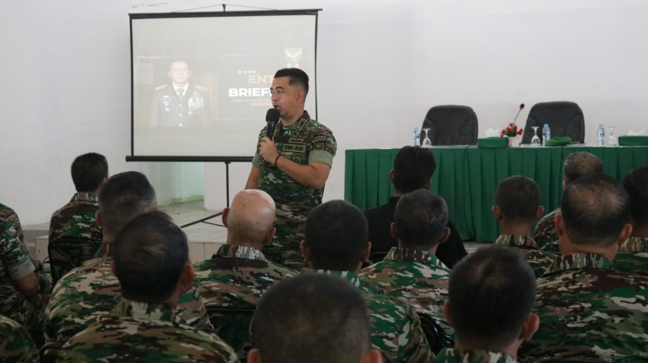 Gerak Cepat Dandim 0413/Bangka Sosialisasi Terkait Entry Briefing Pangdam II/Swj Mayjen TNI Yanuar Adil Kepada Prajurit