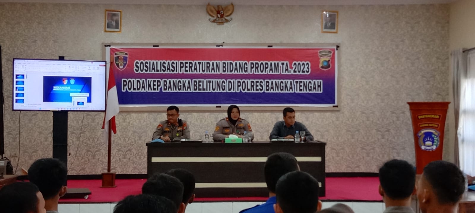 Upaya Pencegahan Pelanggaran Anggota Polri, Bidang Propam Polda Babel Lakukan Sosialisasi ke Polres Bateng