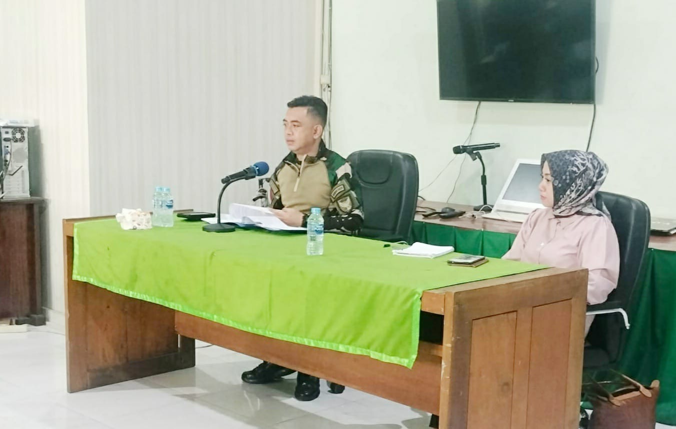 Dandim 0413/Bangka Pimpin Rapat Koordinasi Persiapan Menjelang HUT TNI ke-78