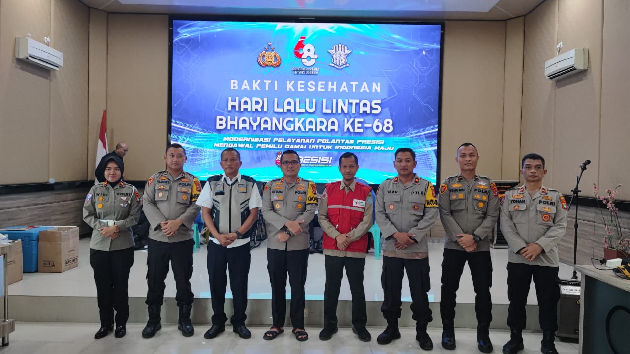 Sambut HUT Lantas ke-68, Satlantas Polres Bangka Barat Gelar Donor Darah