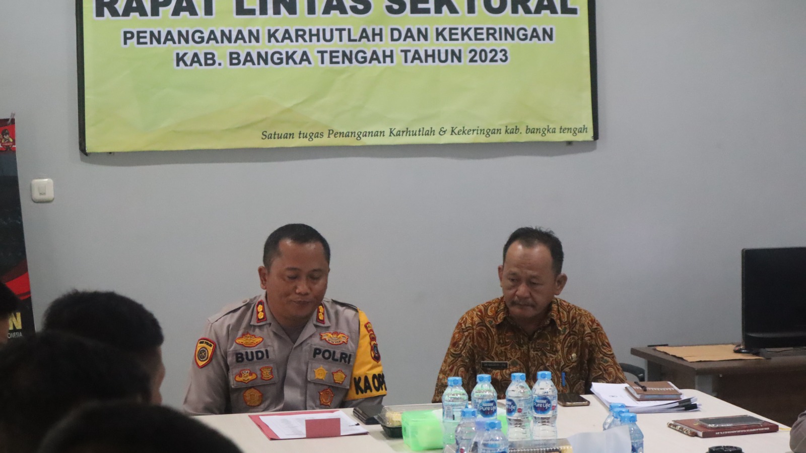 Masifkan Penanganan Karhutlah dan Kekeringan Polres Bangka Tengah Laksanakan Rakor Lintas Sektoral