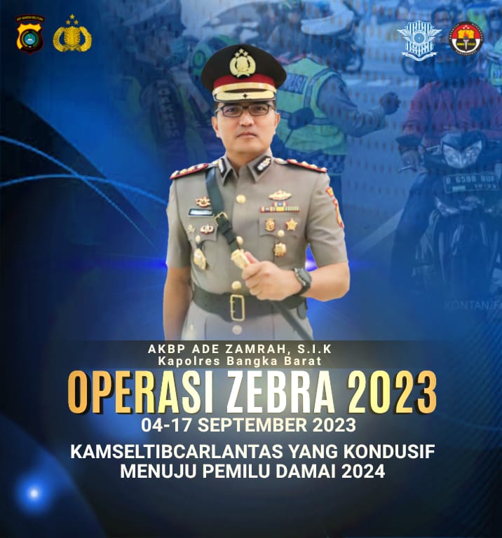 Polres Bangka Barat Menggelar Operasi Zebra Menumbing 2023 Selama 14 Hari