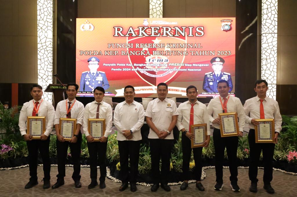 Satreskrim Polres Bangka Barat Peroleh Penghargaan dari Polda Kep Babel pada Rakernis Fungsi Reskrim