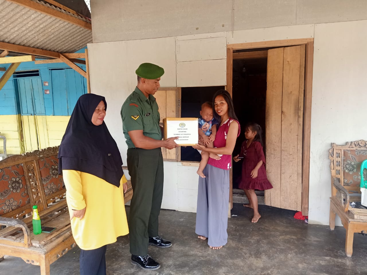 Guna Menekankan Angka Stunting, Kodim 0413/Bangka Lakukan Kegiatan Berbagi Makanan Bergizi