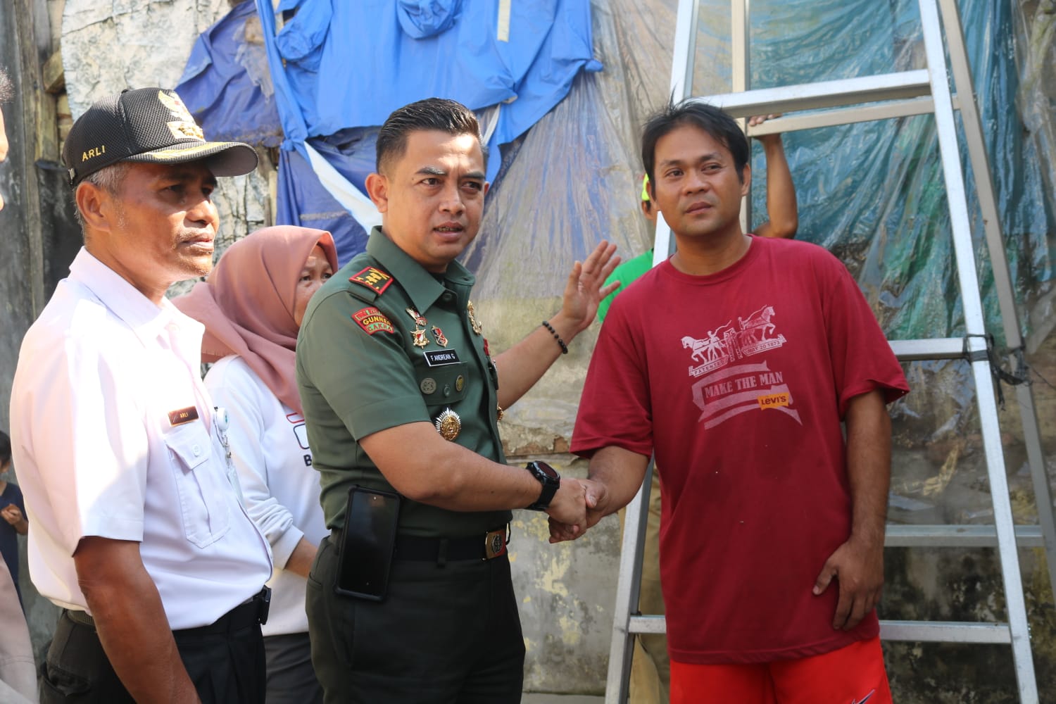 Dandim 0413/Bangka Laksanakan Peletakan Batu Pertama Bedah Rumah Program RTLH